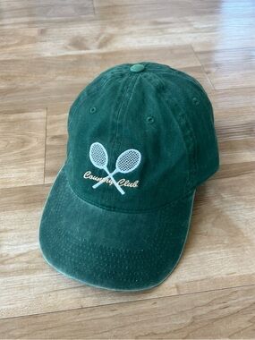 Country Club Tennis Baseball Cap - Forest Green